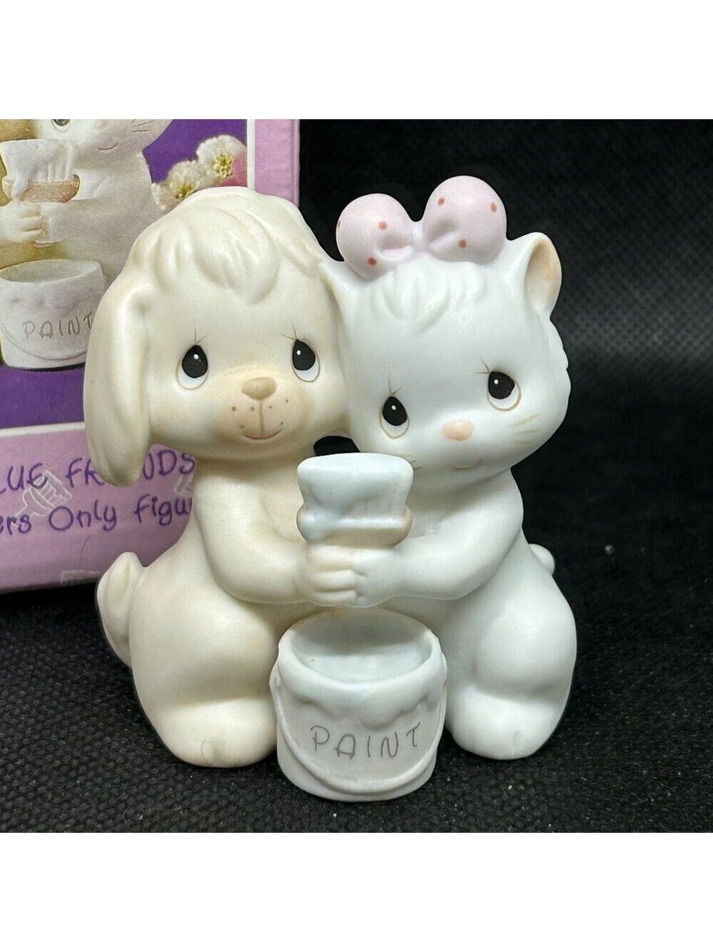 Precious Moments 1991 Member's Only "True Blue Friends" figurine
